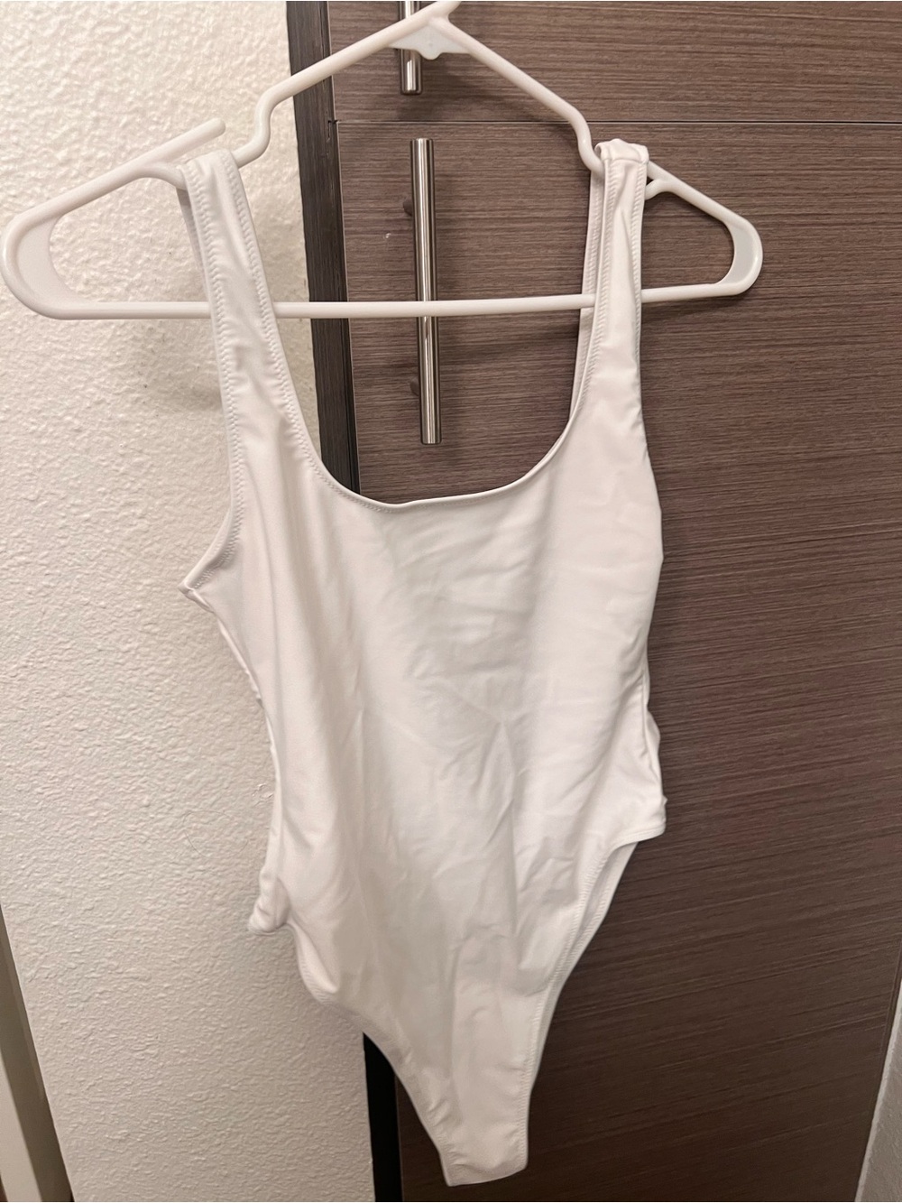 PrettyLittleThing White Scoop One-Piece Swimsuit